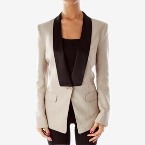 BCBGMaxAzria Cream and Black Blazer